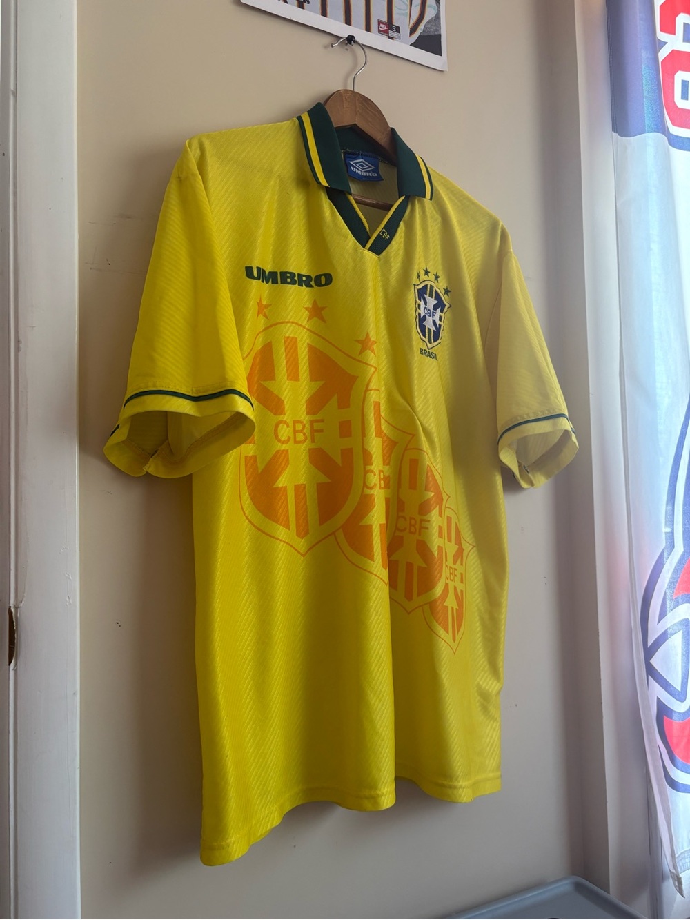 Vintage Brazil Cbf Soccer Jersey 94 World Cup Home Kit View 4